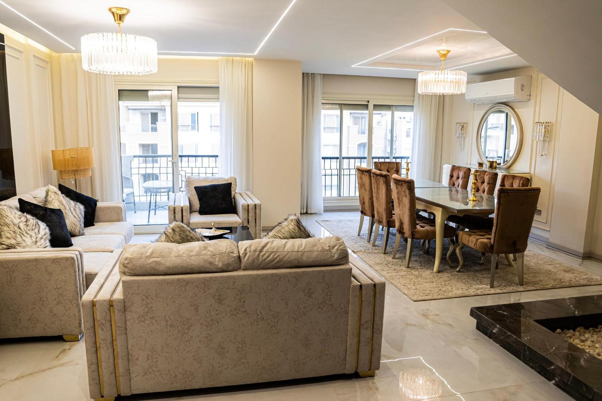 Imperial & Inviting 3bdr Duplex W Roof New Apartment Cairo